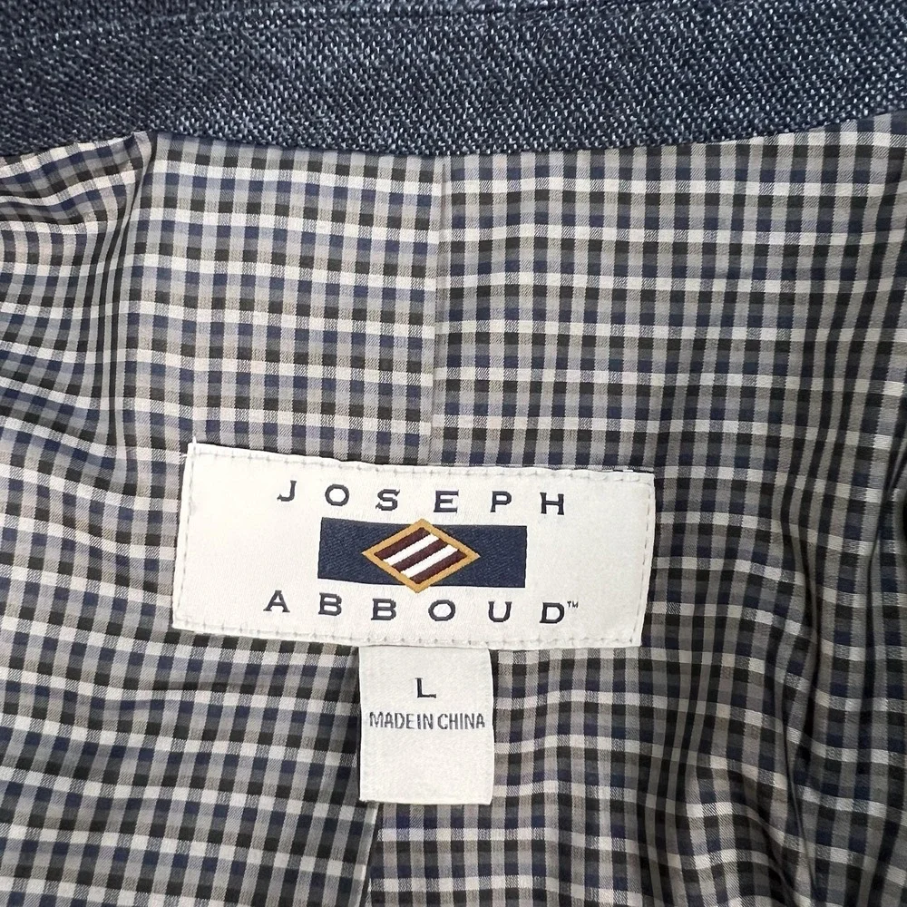 Joseph Abboud Blazer Mens Sz Large (44R) Polyester Blend Stretch Navy Flannel